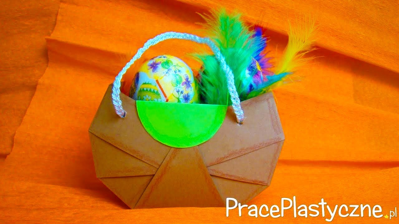 Koszyk wielkanocny z papieru