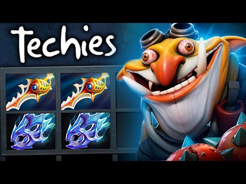 OMG x2 Divine Rapier + x2 Moonshard🔥🔥🔥Techies Insane Attack Range + Damage Burst 57Kills | Dota 2