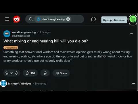 Reddit Audioengineering