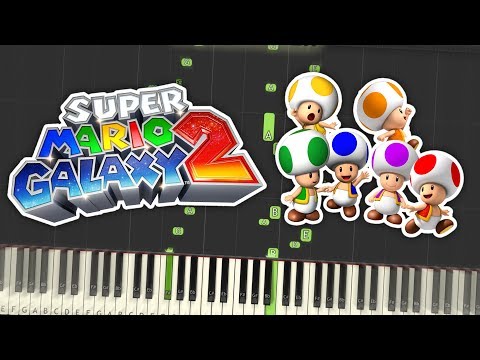 Super Mario Galaxy 2 - Puzzle Plank Galaxy Theme Piano Tutorial Synthesia