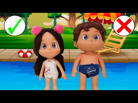 Regras de conduta para crianças com Bonecos Maria Clara e JP