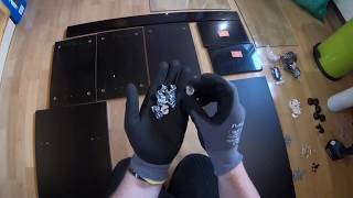 TV Board Lowboard Movie, Korpus in Schwarz Schwarz inkl. LED Beleuchtung in Blau Montage Anleitung