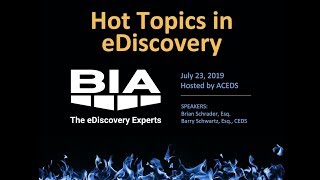 Hot Topics in eDiscovery Webinar