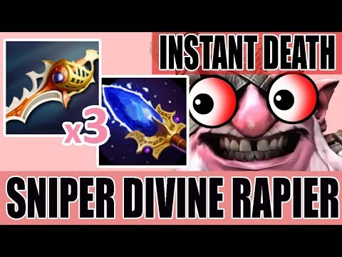 SNIPER x3 DIVINE WITH AGHS - INSTANT DEATH DOTA 2 PATCH 7.07