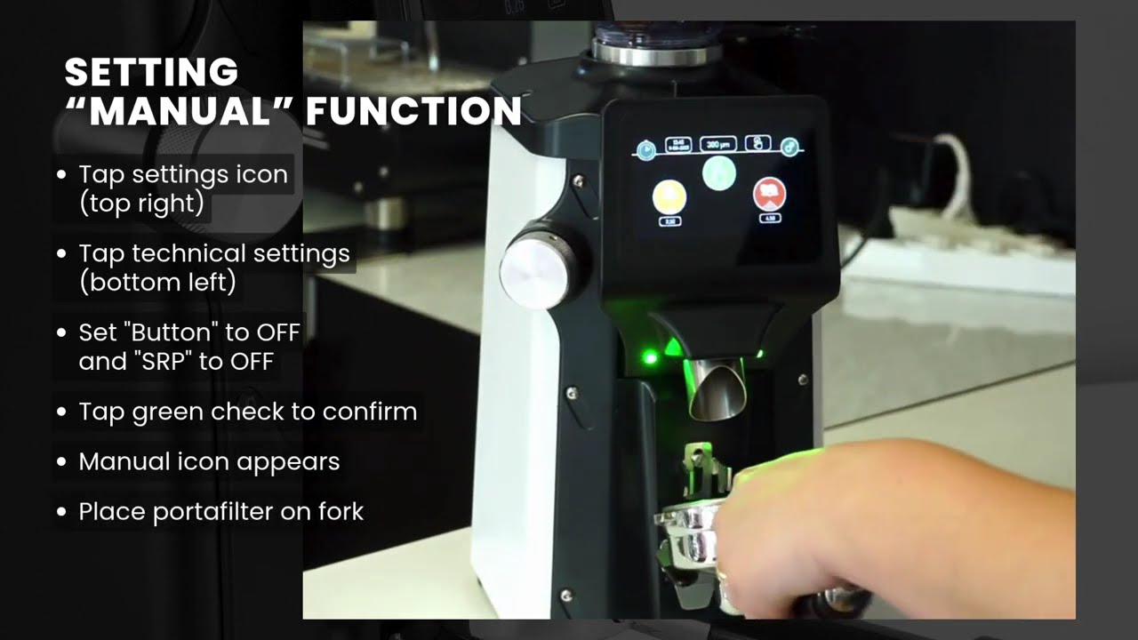 Quamar A01 Coffee Grinder - Step 8: Setting "Manual" Function
