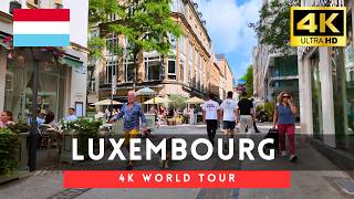 🇱🇺Luxembourg, Downtown Walking Tour - 4K Downtown tour｜Jul 2025