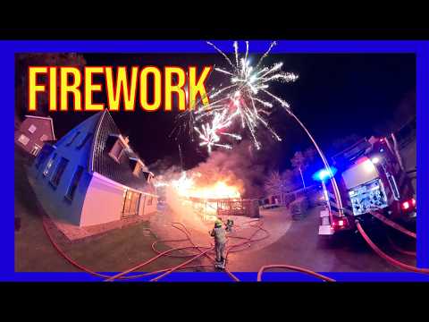 🔥 Vuurwerk ONTPLOFT in brandende schuur op oudejaarsavond!  - VOLUNTEERS DUTCH FIREFIGHTERS -