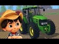 John Deere tractor - Tractor video for kids - Cartoon