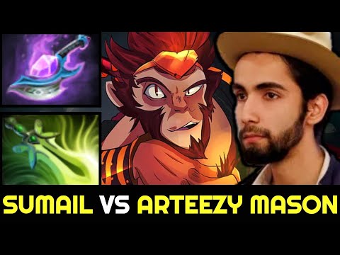 SUMAIL vs ARTEEZY MASON — Arcane Blink + Butterfly Build Monkey King 7.28 Dota 2