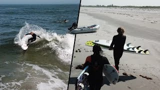 SURFING on an UNINHABITED ISLAND off NEW JERSEY