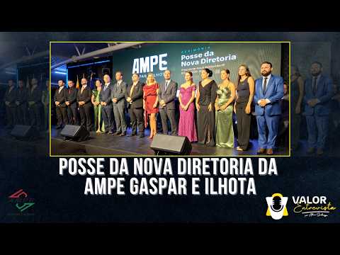 Kauê Benkendorff, assume a AMPE Gaspar e Ilhota com presença de Marilisa Boehm.