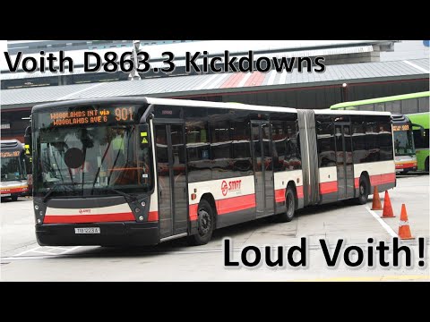 [SMRT]Voith DIWA 863.3 Kickdowns - TIB1223A On 901 (Mercedes Benz O405G Hispano Habit)