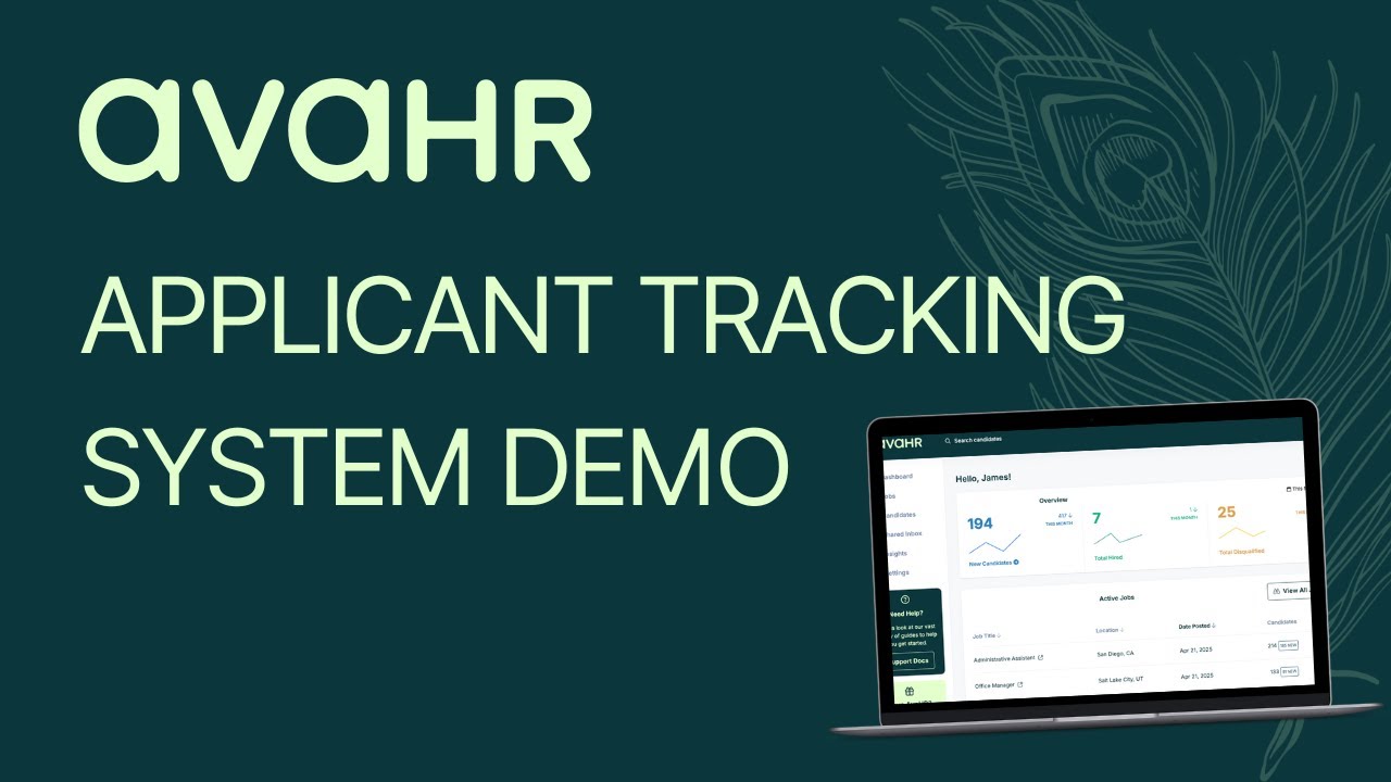 Applicant Tracking System - AvaHR Demo | Best ATS for Small Businesses