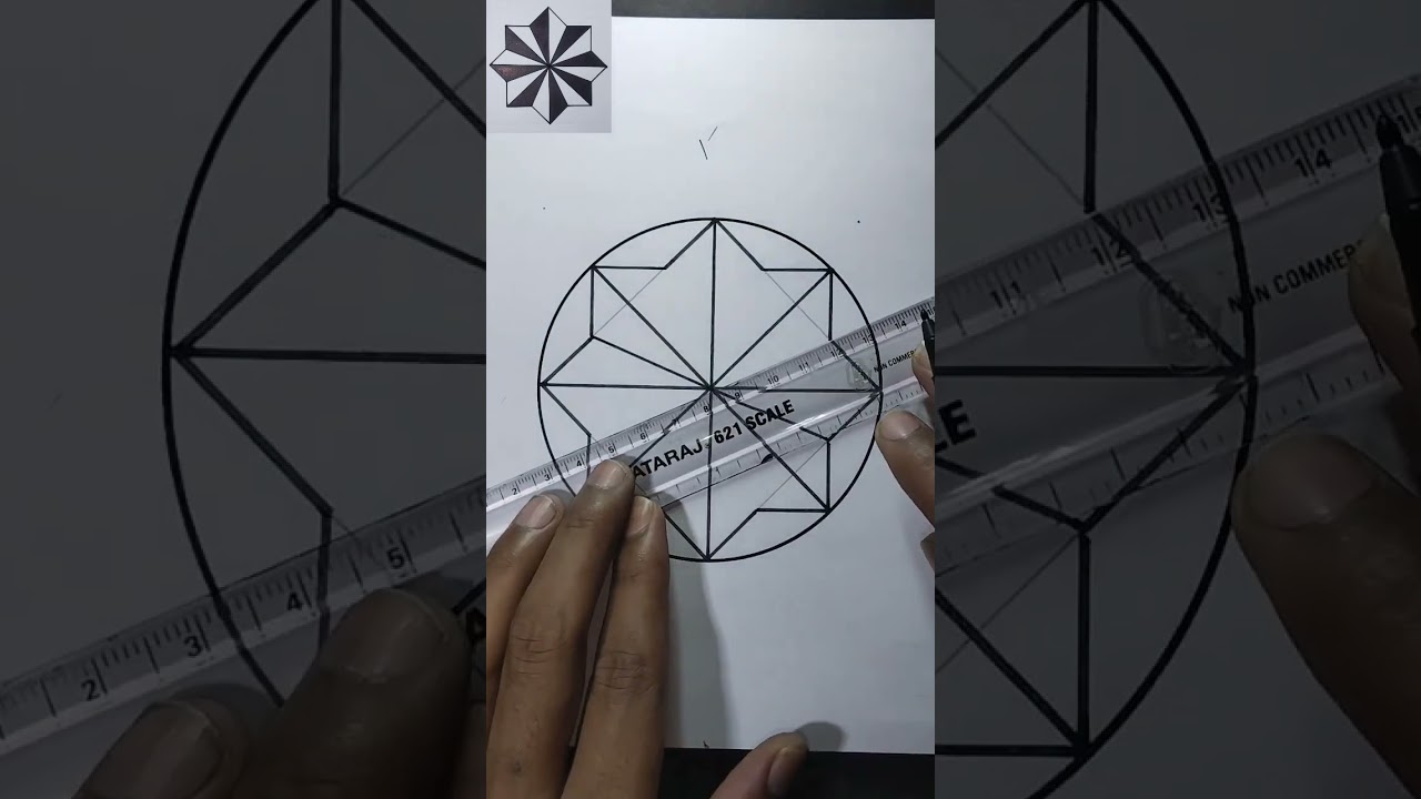 Simple Geometrical Circle Design || Easy Geometry Pattern | Geometrical Chart | geometric