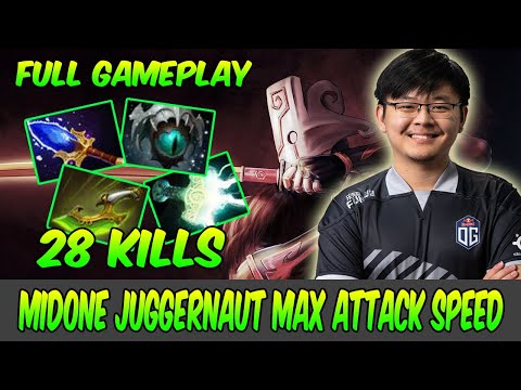 MIDONE- Juggernaut MAX ATTACK SPEED l l Dota 2 7.28b Patch l Full Gameplay