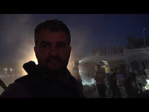 توثيق مجزرة ارتكبتها قوات النظام في سراقب في محافظة إدلب