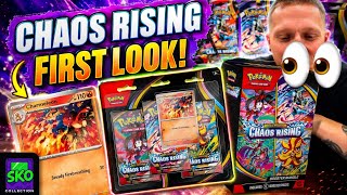 CHAOS RISING POKEMON FIRST LOOK 🚨 BOOSTER BUNDLES 🚨 SLEEVED PACKS 🚨 BLISTER PACKS!!