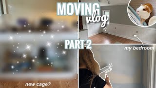 Moving Vlog Pt. 2 || set up my animals cages & setting up my room