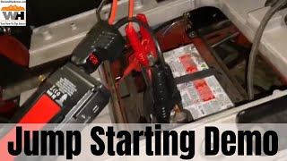 Jump Starting A 12 Volt Lawn Mower Battery With The Foxpeed G29 Car Jump Starter Demonstration