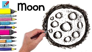 How to Draw the Moon Real Easy - A simple tutorial