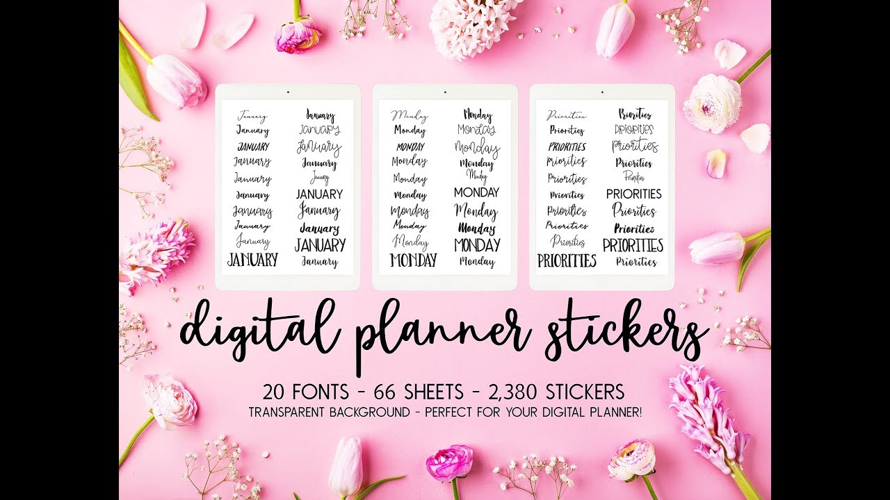 How to Use Digital Sticker Bundle in GoodNotes & Procreate