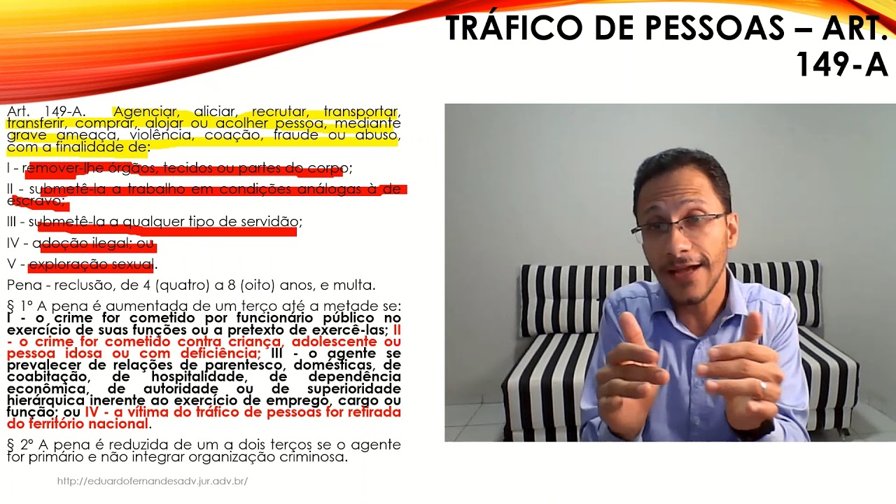 TRÁFICO DE PESSOAS - ART. 149-A DO CÓDIGO PENAL