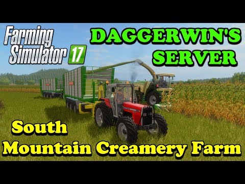 Farming Simulator 17 | Playing in Daggerwin's server | South Mountain Creamery Farm | Timelapse