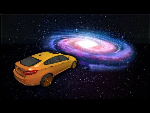 High Speed Jumping Crashes in Space over Galaxy (Jumping over the Milky Way) - Beamng drive