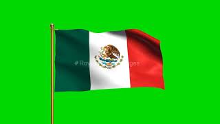 Mexico National Flag | World Countries Flag Series | Green Screen Flag | Royalty Free Footages