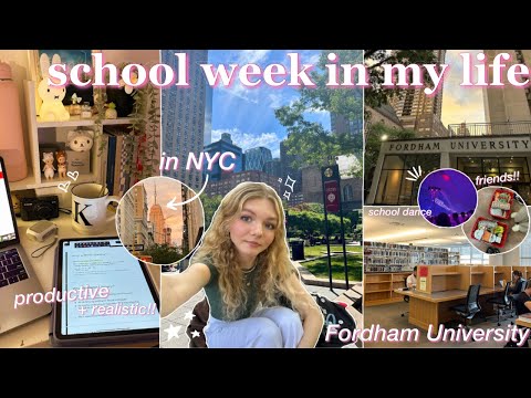 COLLEGE WEEK IN MY LIFE as a student @ Fordham Uni in NYC 🎧📚 romanticizing & productive routines
