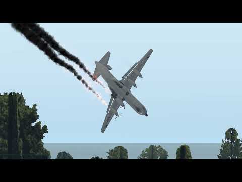 C-133 Aircraft Crashes at Jolo Airport Philippines into Ocean