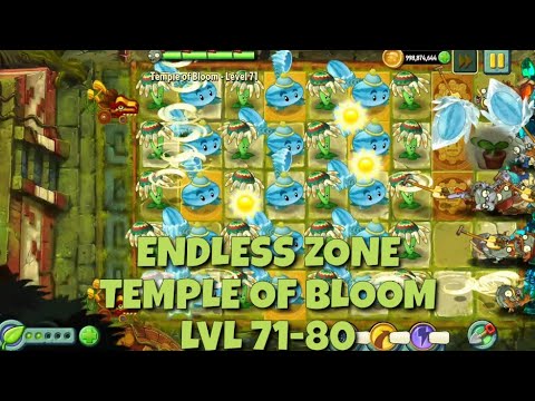 Plants vs Zombies 2 - Lost City | Endless Zone All Max Level Plants Test Level 71 - 80