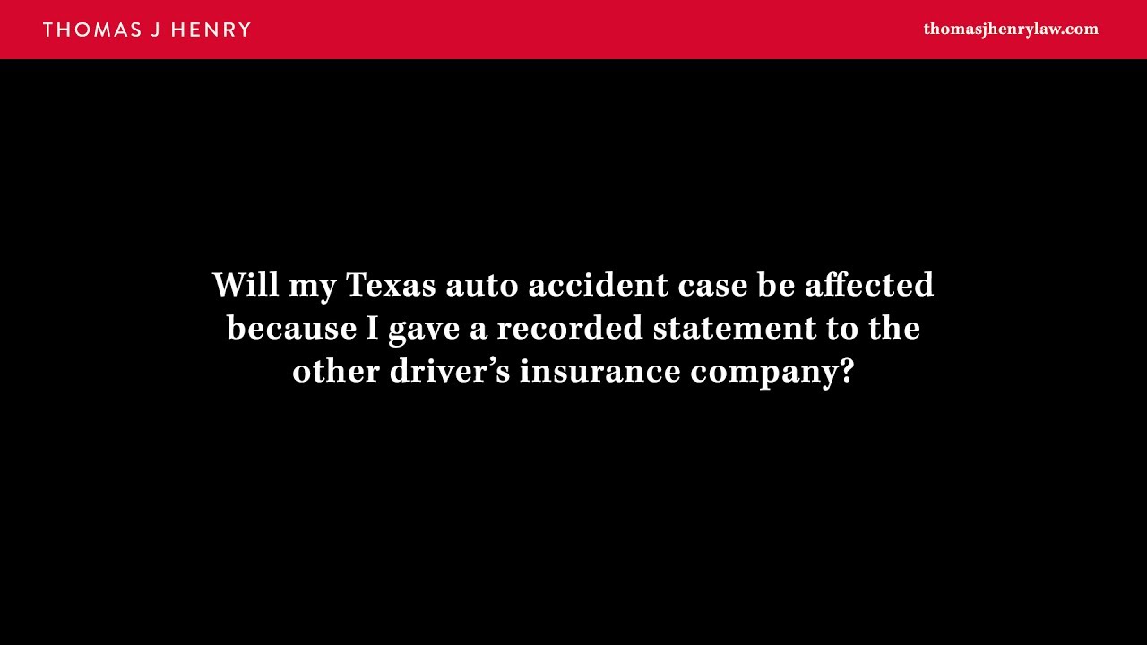 Can Providing a Recorded Statement Damage My Texas Auto Accident Claim?