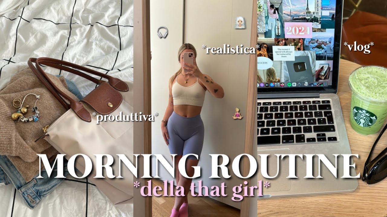 MORNING ROUTINE DELLA "THAT GIRL"🧘🏼‍♀️🎀🎧 I produttiva, healthy habits, realistica, vlog