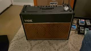 Video thumbnail for Quick, basic demo of 1964 Vox AC30 Top Boost JMI Combo by opengee
