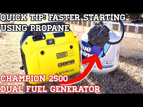 Quick tip on starting dual fuel generator on PROPANE!