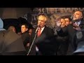 Czech president Milos Zemen pelted with eggs during protest