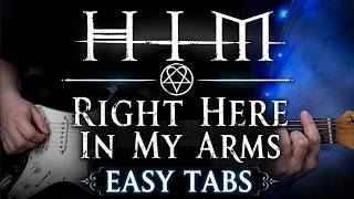 HIM Right Here In My Arms Tabs Guitar Lesson | Easy song