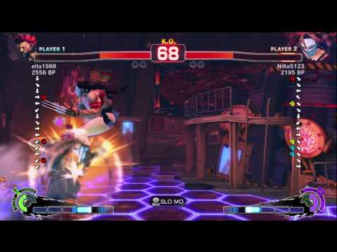 Eita [Akuma] vs c192r1b1c [Balrog] NiKe5123 [Vega] SSF4 Japanese Online Ranked Matches - TRUE-HD