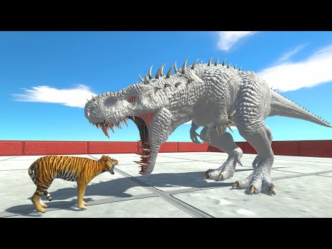 INDOMINUS REX Team Downhill Death Run - Animal Revolt Battle Simulator
