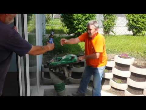 Trying To Drink Beer While Jack Hammering - Funny Video