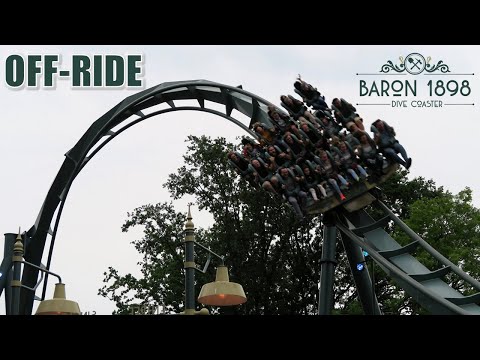Baron 1898 Off-Ride Footage, Efteling Bolliger & Mabillard Dive Coaster | Non-Copyright