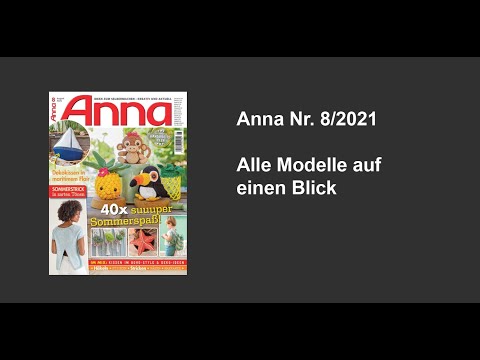 Zeitschrift Anna Nr. 8/2021 - Alle Modelle auf einen Blick