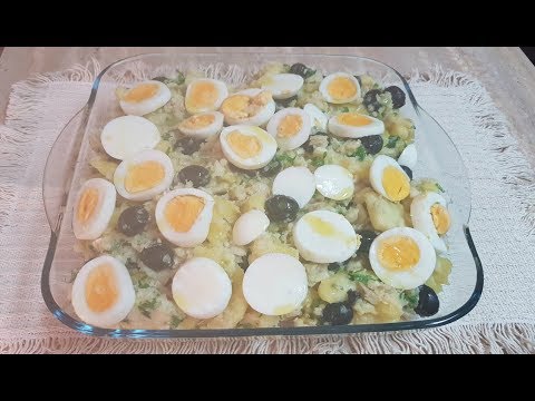 Bacalao a la Portuguesa🐟 Receta tradicional, fácil y rápida SIN HORNO!!!💯✅🔝 DELICIOSO!😋🙌