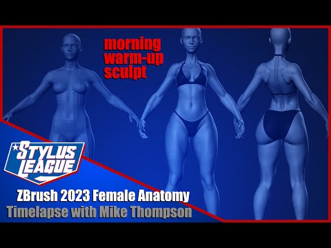 ZBrush Time-Lapse - Female Anatomy by Mike Thompson