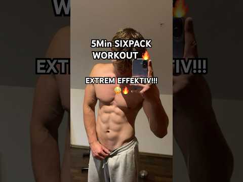 BRUTALE BAUCHMUSKELN mit nur 5Min 😳🔥 #homeworkout #bauchmuskeln #fitness #zuhausefit #sixpack #fyp