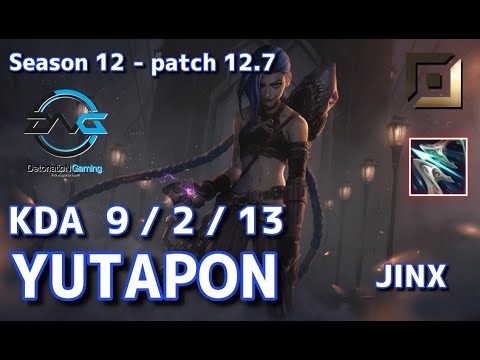【KRサーバー/M1】DFM Yutapon ジンクス(Jinx) VS ザヤ(Xayah) BOT - Patch12.7 KR Ranked【LoL】