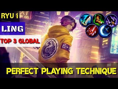 Perfect playing technique [Top 3 global ling ] RYU 1 - mobile legends