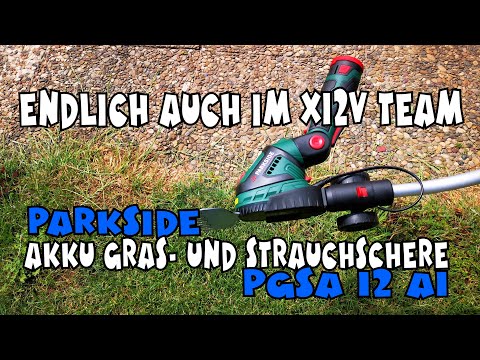 Endlich x12V: Akku Gras- und Strauchschere PGSA 12 A1 PARKSIDE®