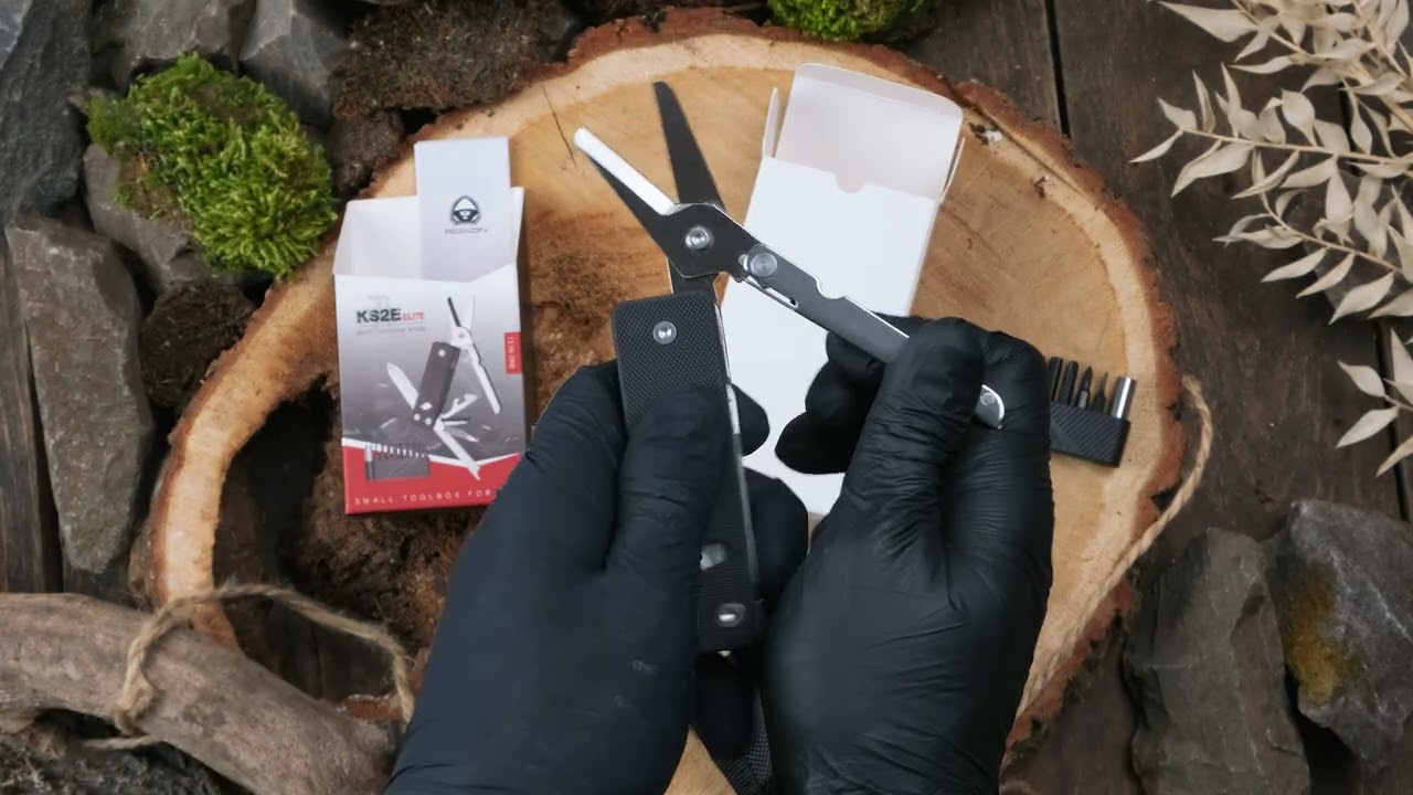 Міні мультитул Roxon KS2E Noir, чорне лезо, білий